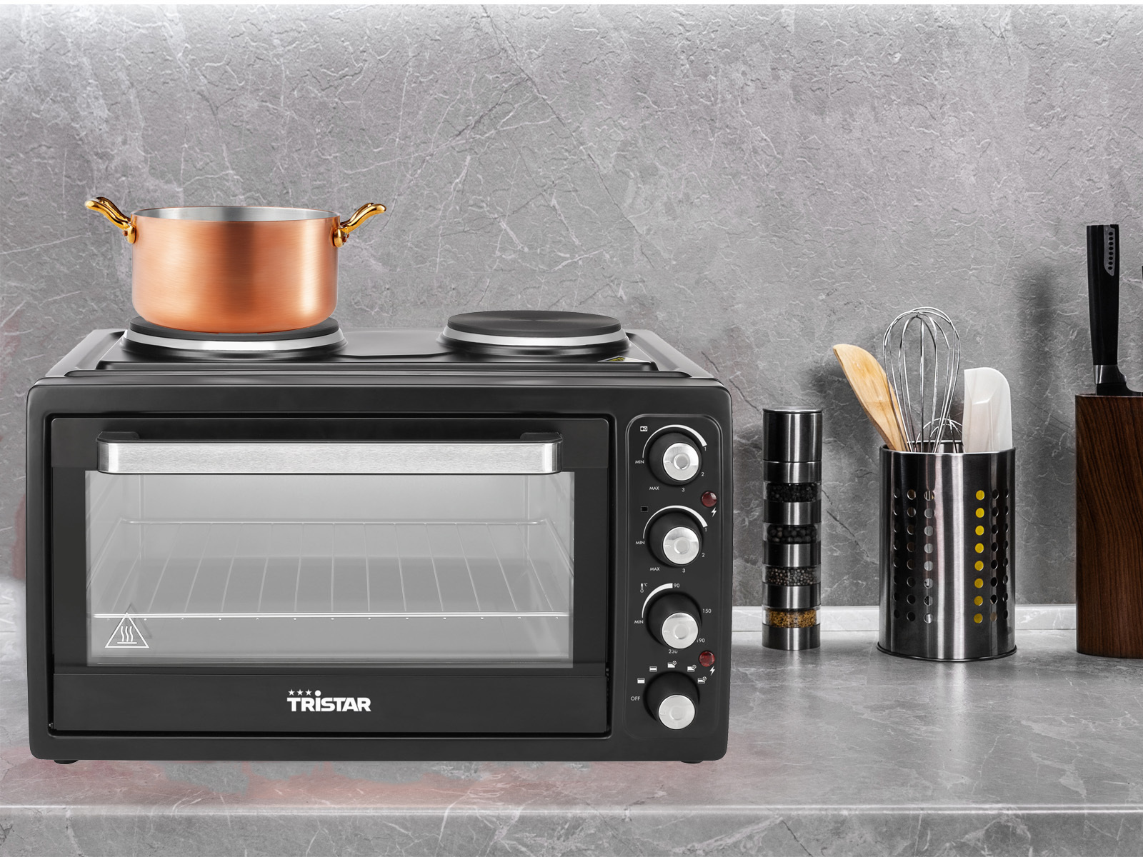 Forno A Convezione Tristar 38L Con 2 Piastre - 3100W, Nero, Per Piccole Cucine - Foto 7