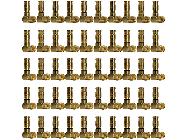 XCon 50x Kompressionsstecker PREMIUMX Winkelstecker G1-90 F-Kompressionsstecker Kompressionsstecker