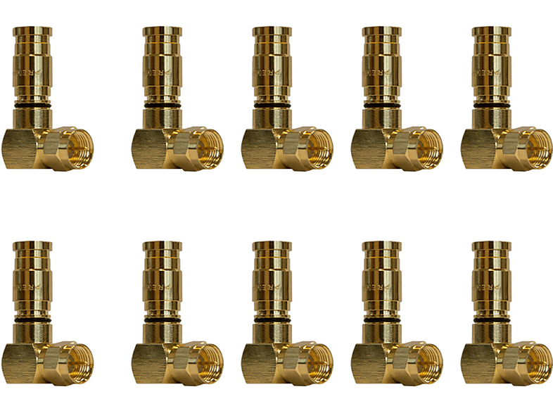 PREMIUMX 10x Kompressionsstecker XCon Kompressionsstecker 90° G1-90 7,5mm F-Kompressionsstecker Winkelstecker