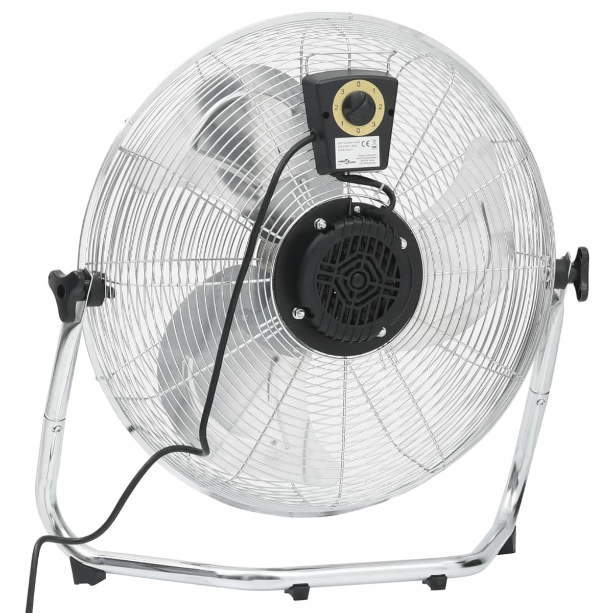 Silber (100 51447 VIDAXL Watt) Bodenventilator