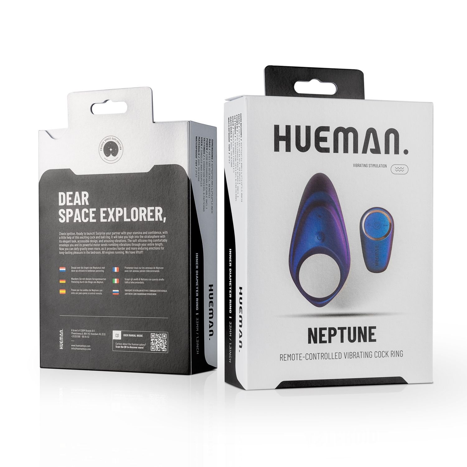 HUEMAN - mit Fernsteuerung mit-vibration Neptune Hueman Penisring vibrierender