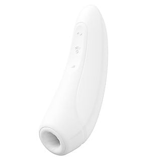 clitoris-vibrators - SATISFYER Vibrador Succionador Curvo1 de Satisfyer, ABS, Silicona, Blanco