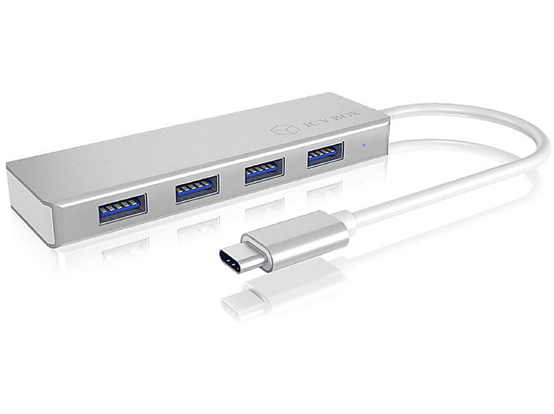 Hub, RAIDSONIC USB Verteiler, IB-HUB1425-C3 USB Silber
