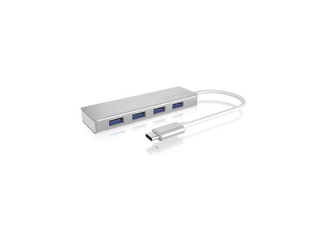RAIDSONIC IB-HUB1425-C3 USB Hub, USB Verteiler, Silber