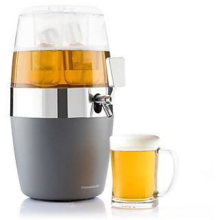 Dispensador de cerveza  - Dispensador de cerveza manual 4L, refrigerante 2 depósitos extraíbles para hielo INNOVAGOODS, Gris