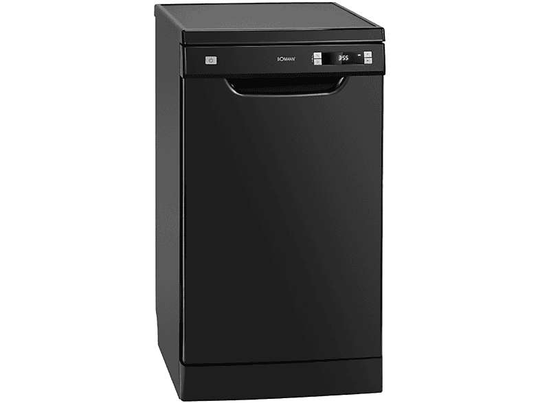 BOMANN GSP 7407 schwarz Geschirrspüler (freistehend (Besteckkorb, 44,8 cm breit, 49 dB (A), E)