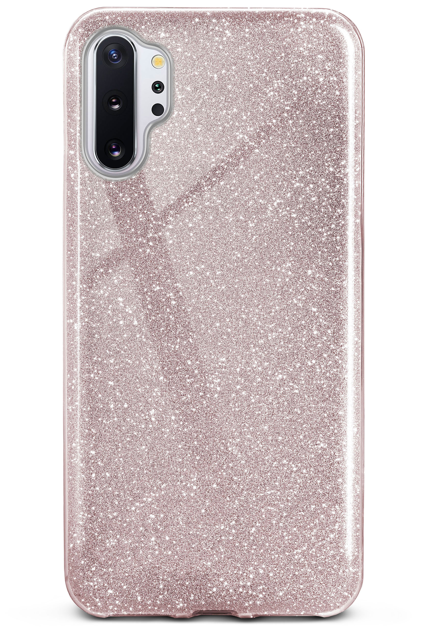 Rosé Glitter Backcover, (4G/5G), Note10 Plus Samsung, Case, Gloss ONEFLOW -