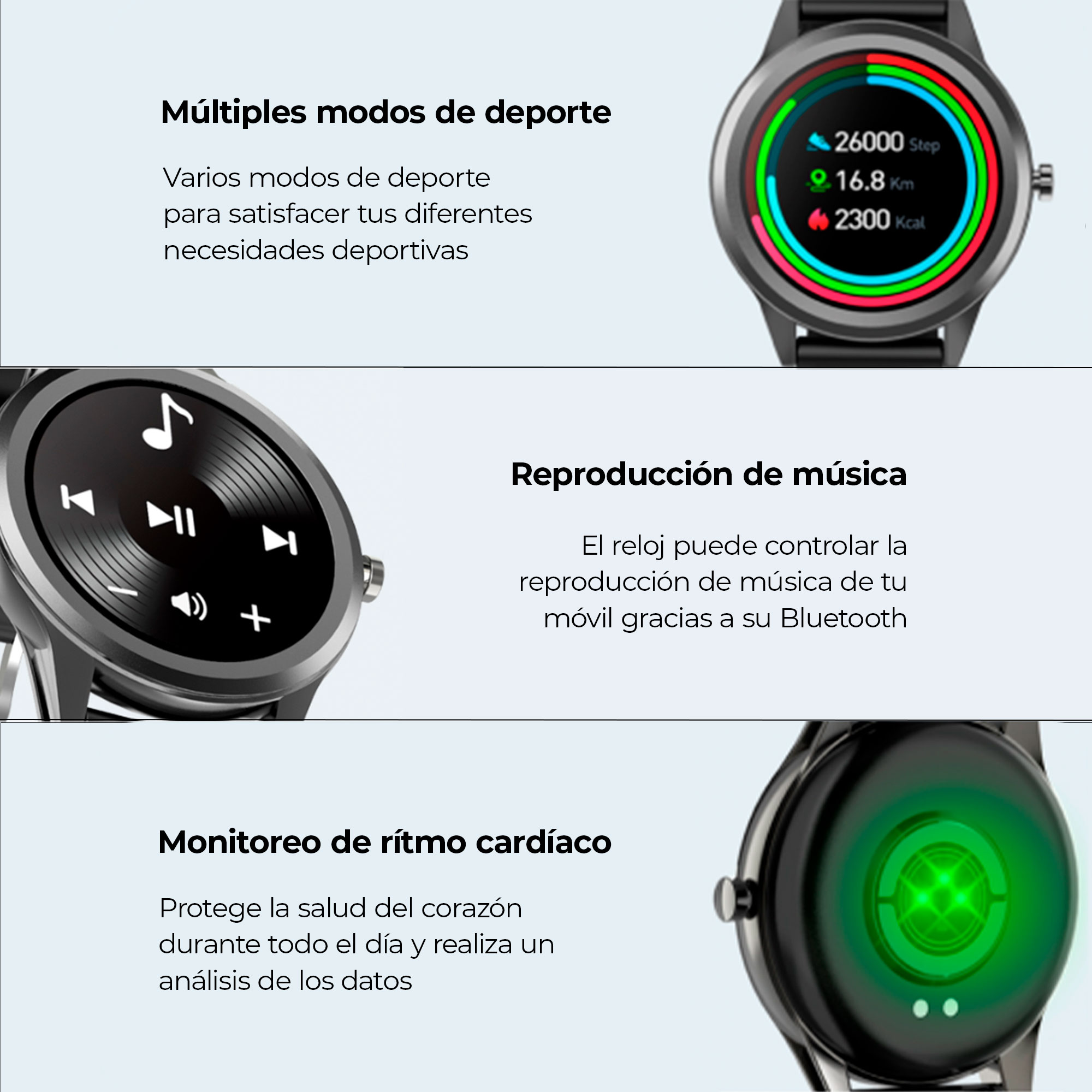 KSIX silicone, Globe Smartwatch Smartwatch KSIX Grau Silver/Black