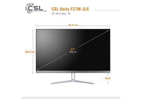 CSL Unity F27W-JLS 256 27 Intel® GB 16 UHD / mit | 11 GB Zoll SSD, Graphics, Display, Win weiß All-in-One-PC Home, / GB 16 / GB RAM, RAM MediaMarkt 256