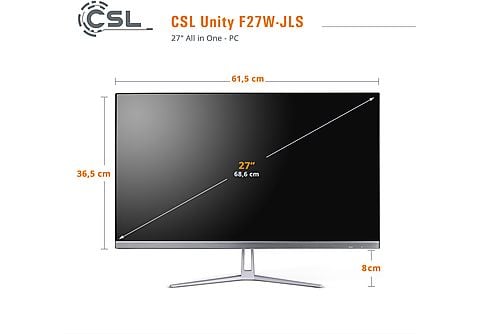 CSL Unity F27W-JLS / 256 GB / 16 GB RAM / Win 11 Home, All-in-One-PC mit 27  Zoll Display, 16 GB RAM, 256 GB SSD, Intel® UHD Graphics, weiß | MediaMarkt