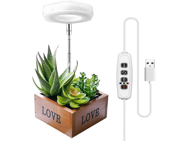 INF Hexagon Pflanzen Zimmerpflanzen Warmweiß/Weiß für Lights LED-Lampe Grow für