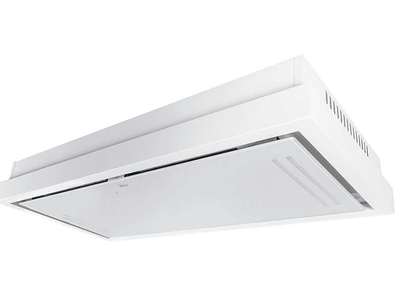 Gurari Deckenhaube 120 Cm Weißglas - Umluft Dunstabzug Mit Ionisierung & Fernbedienung