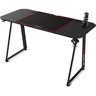 Mesa de escritorio gaming  - GAMEPLAY CARBON MC-HAUS, madera y acero Rojo