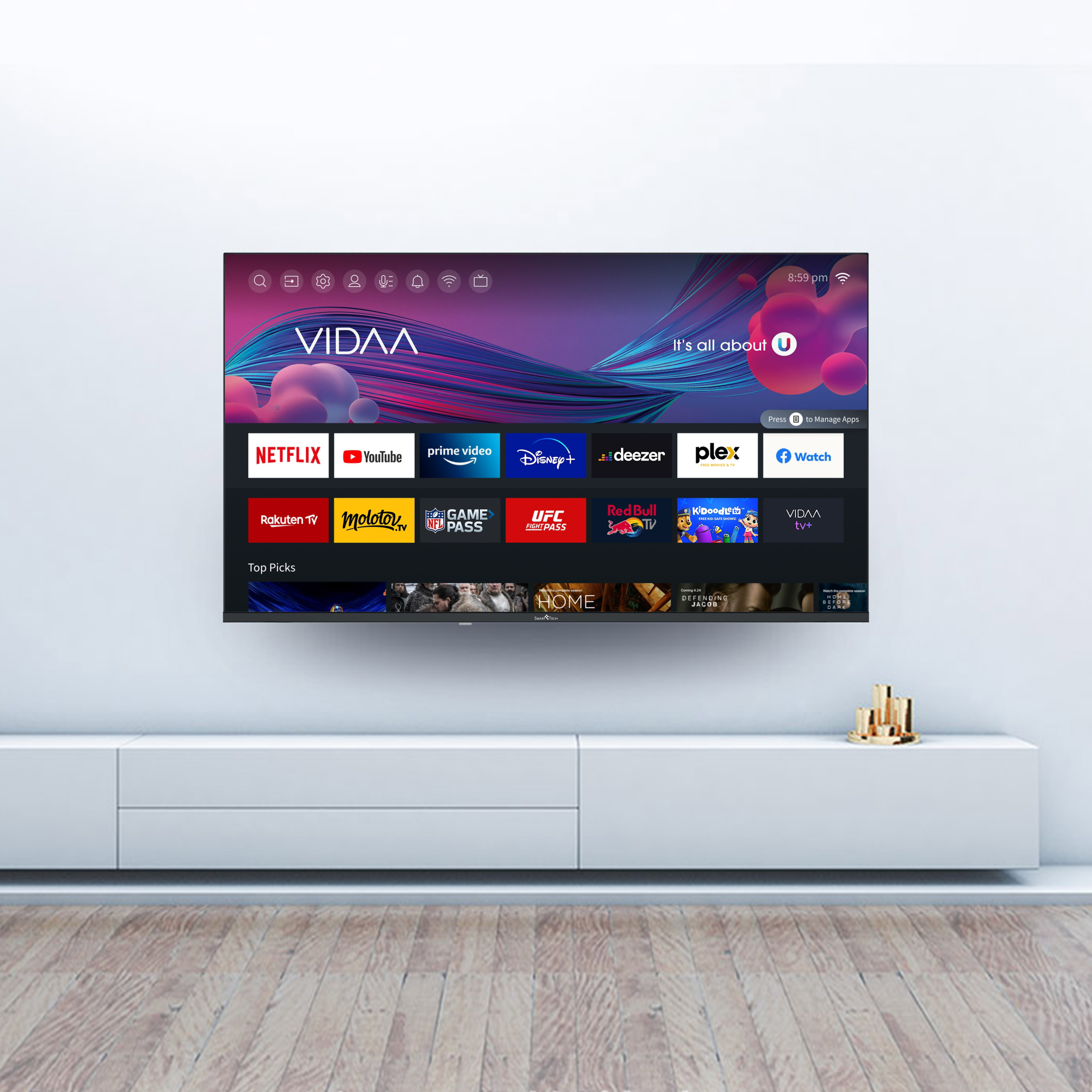 Full-HD, LED Vidaa SMART SMART TECH (Flat, / Zoll Linux4.19) cm, 40 TV 101 TV, 40 Zoll 40FV10V1 TV