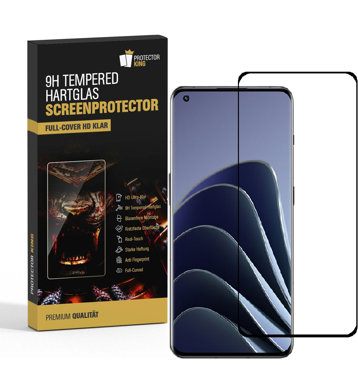 KLAR 6x OnePlus 10 PROTECTORKING FULL Displayschutzfolie(für Pro) HD CURVED 9H Hartglas