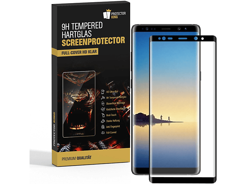 Samsung HD PROTECTORKING CURVED Galaxy 8) Displayschutzfolie(für KLAR FULL 9H Note Hartglas 1x