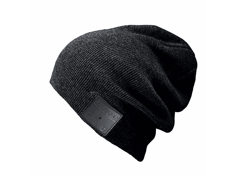 INF Kopfhörermütze - Mütze mit Bluetooth Kopfhörern und Mikrofon - schwarz, Over-ear Kopfhörer schwarz