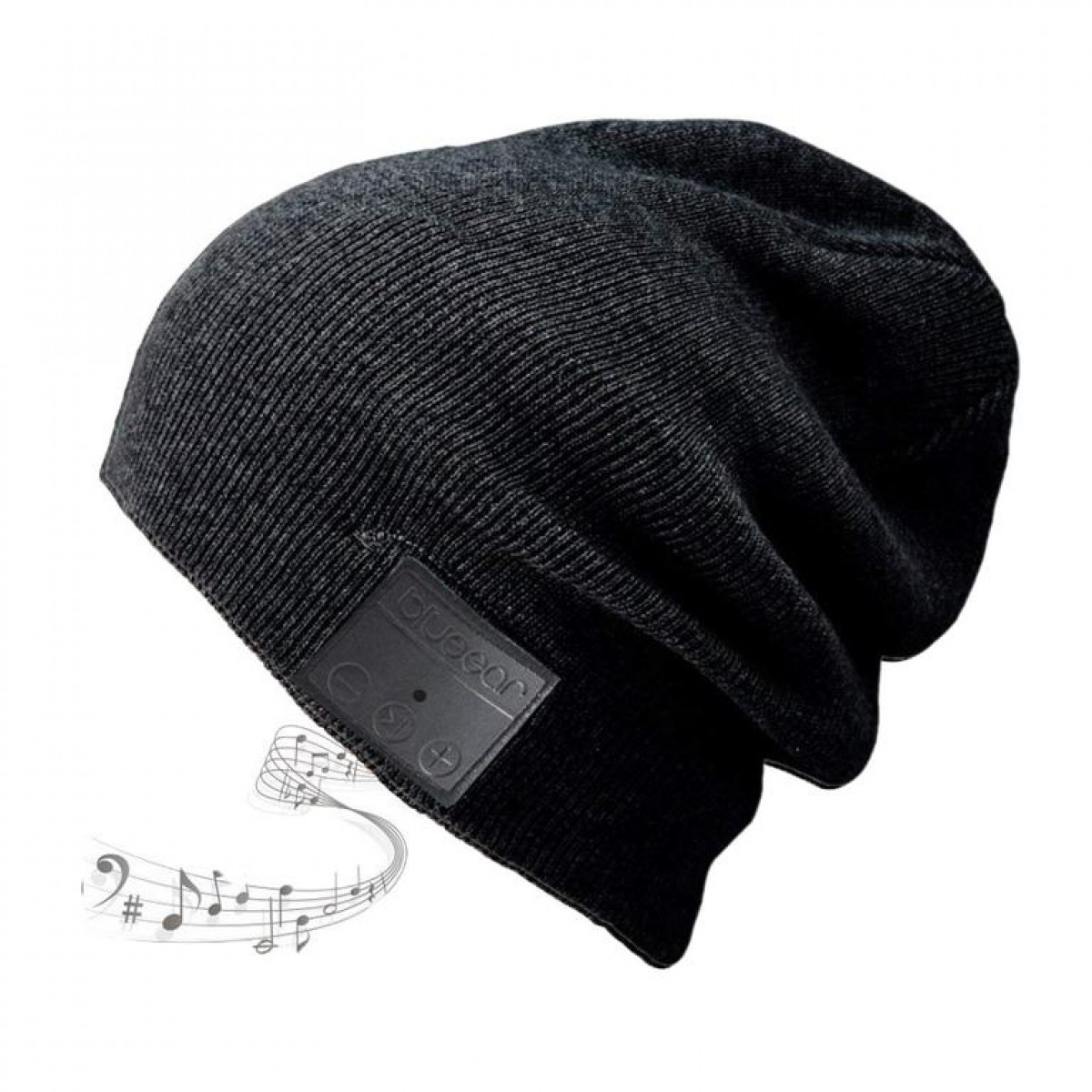 INF Kopfhörermütze - Mütze mit Kopfhörern Mikrofon und Kopfhörer schwarz, Bluetooth - schwarz Over-ear
