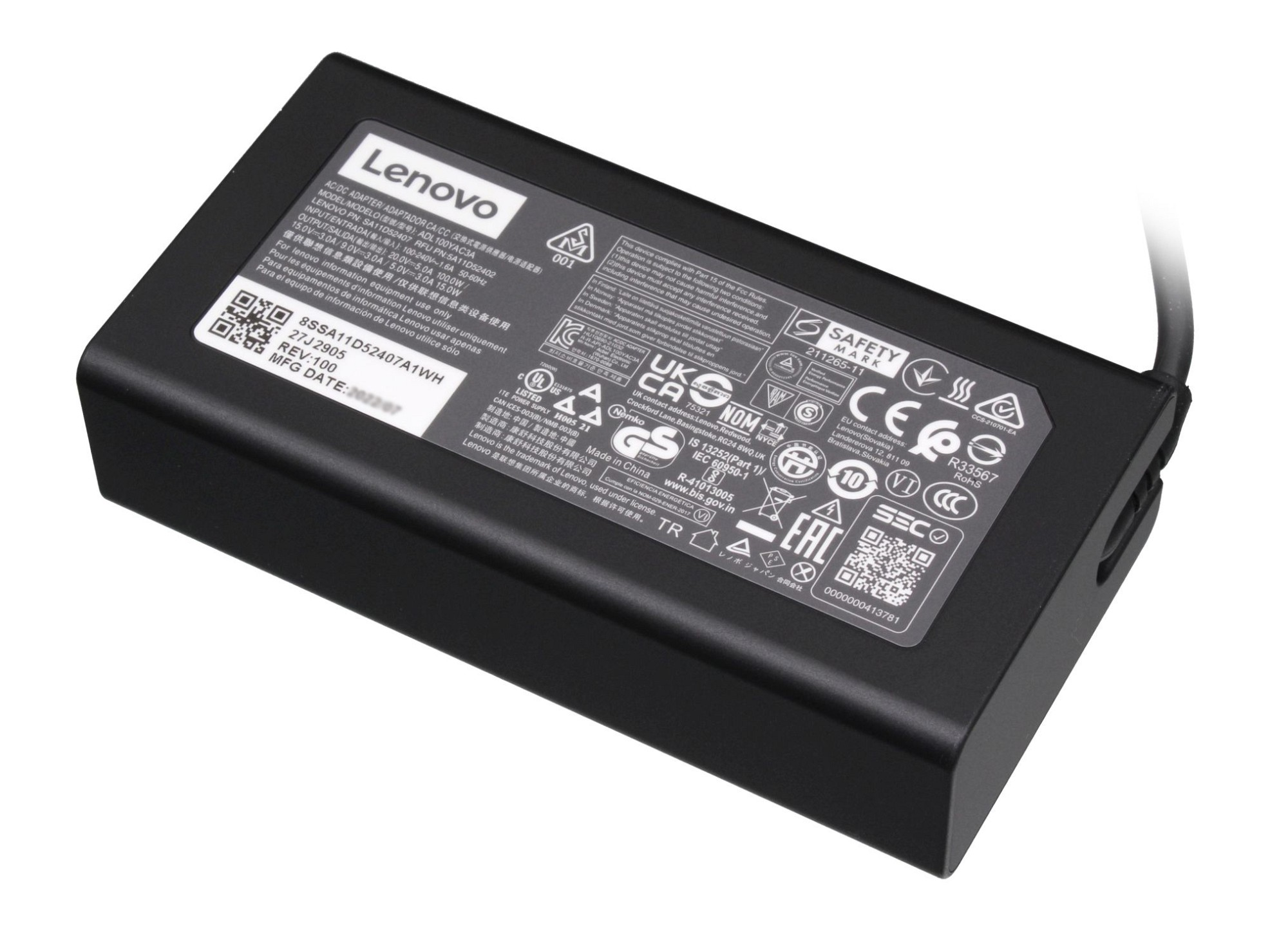 LENOVO 5A11D52403 Original USB-C Netzteil 100 Watt