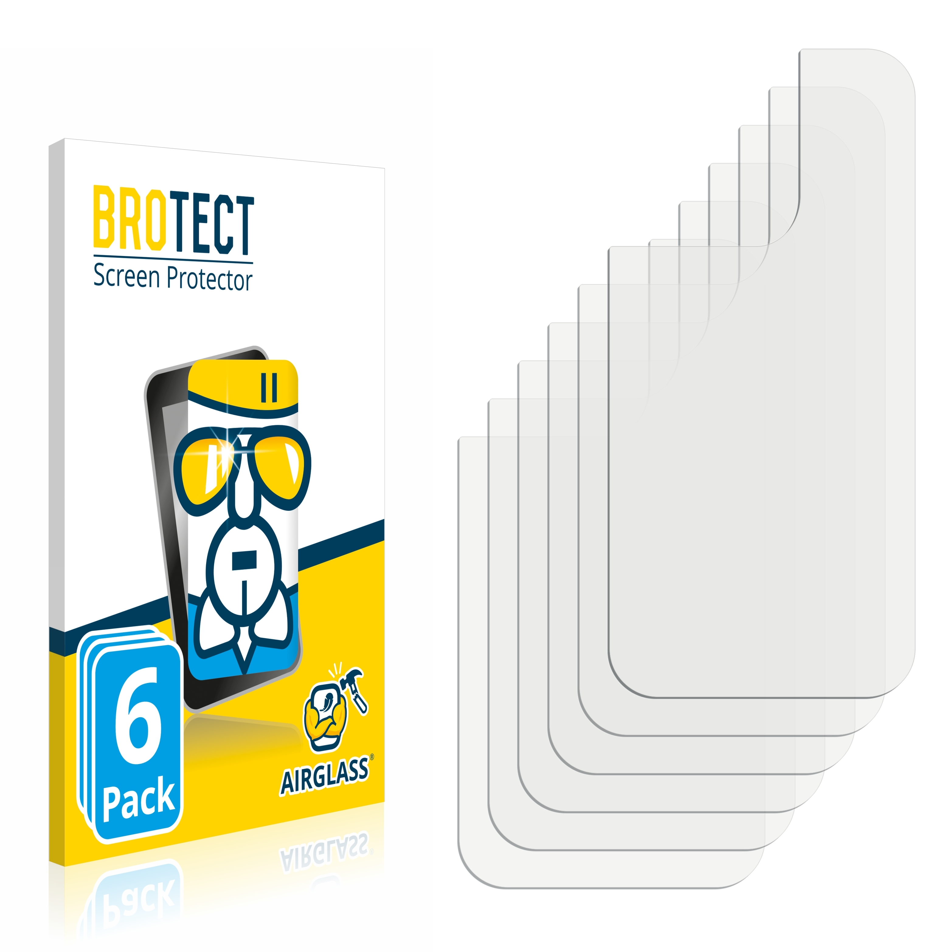 BROTECT Airglass 14 iPhone (Rückseite)) Pro Schutzfolie(für klare Apple 6x