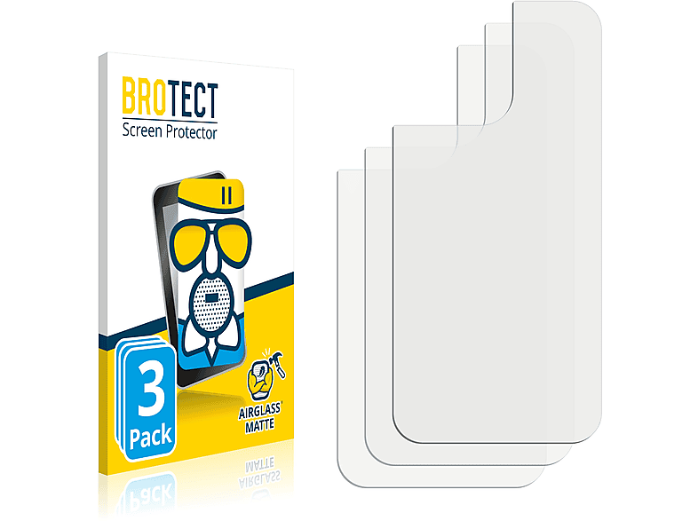 BROTECT 3x Airglass matte Schutzfolie(für (Rückseite)) iPhone Pro 14 Apple Max