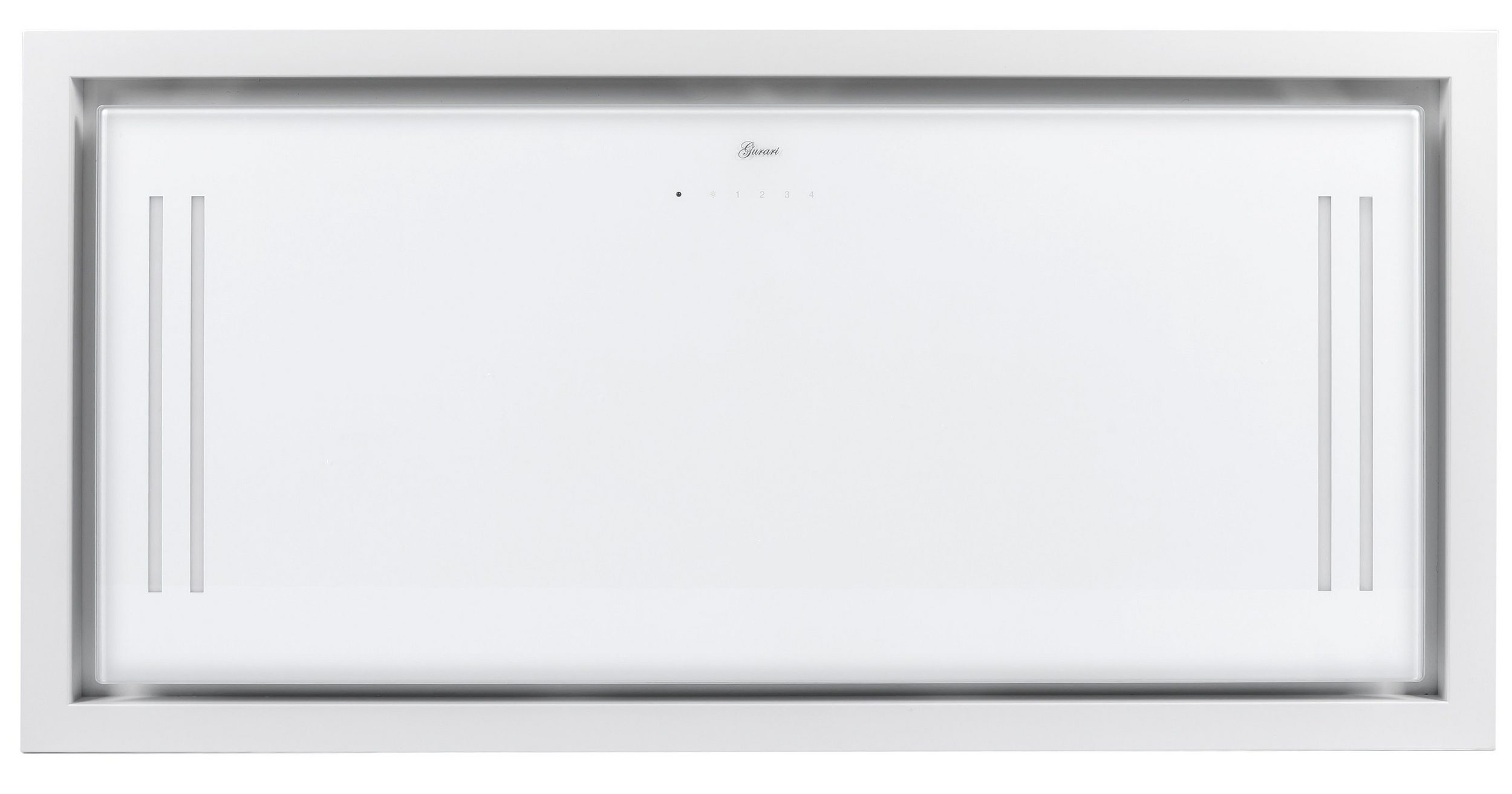 Gurari Deckenhaube 120 Cm Weißglas - Umluft Dunstabzug Mit Ionisierung & Fernbedienung