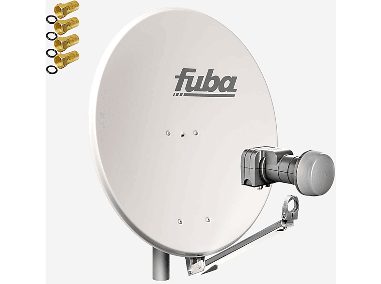 FUBA DAL 802 G LMB Schüssel LNB) LNB Sat Twin (80 Anlage Sat Anlage Teilnehmer Twin cm, DEK 2 217 Satelliten
