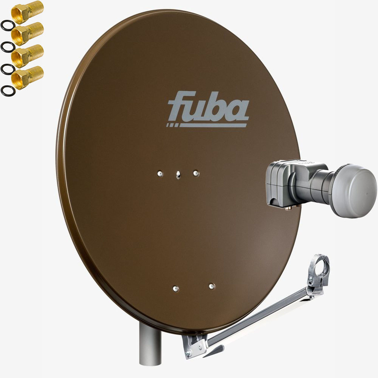 FUBA DAL 802 Sat 2 LNB Twin DEK B 217 cm, Anlage Sat Teilnehmer Twin Anlage Schüssel (80 LNB) LMB Satelliten