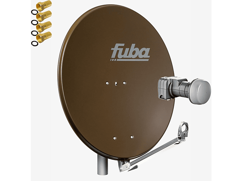 FUBA DAL 802 B Sat Satelliten Anlage Schüssel Twin LNB LMB DEK 217 2 Teilnehmer Sat Anlage (80 cm, Twin LNB)
