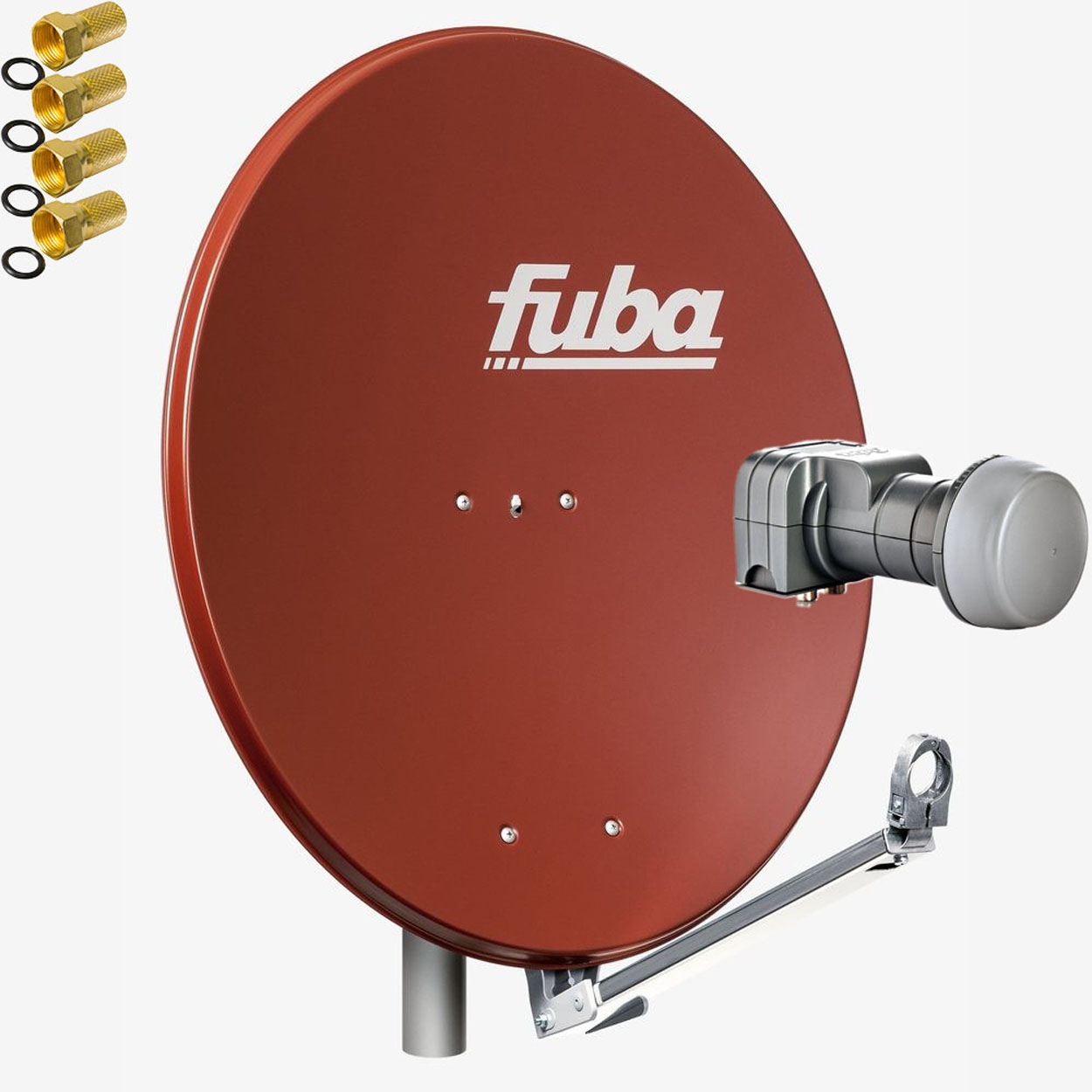 FUBA 2 Anlage DEK Twin R cm, Teilnehmer 802 LMB Sat Schüssel LNB DAL Twin 217 Satelliten LNB) (80 Anlage Sat