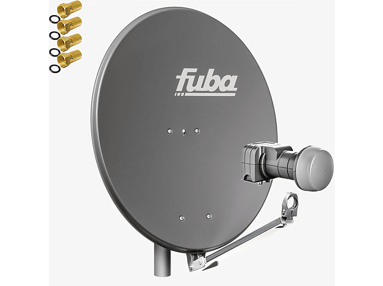 FUBA DAL 802 A Sat Satelliten Anlage Schüssel Twin LNB LMB DEK 217 2 Teilnehmer Sat Anlage (80 cm, Twin LNB)