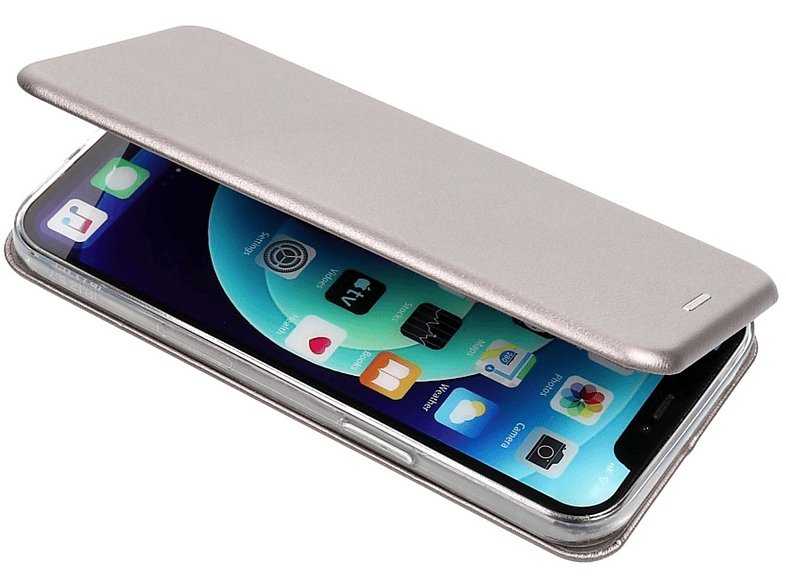 COFI Buch-Tasche, Bookcover, Apple, iPhone 14 Pro, Grau