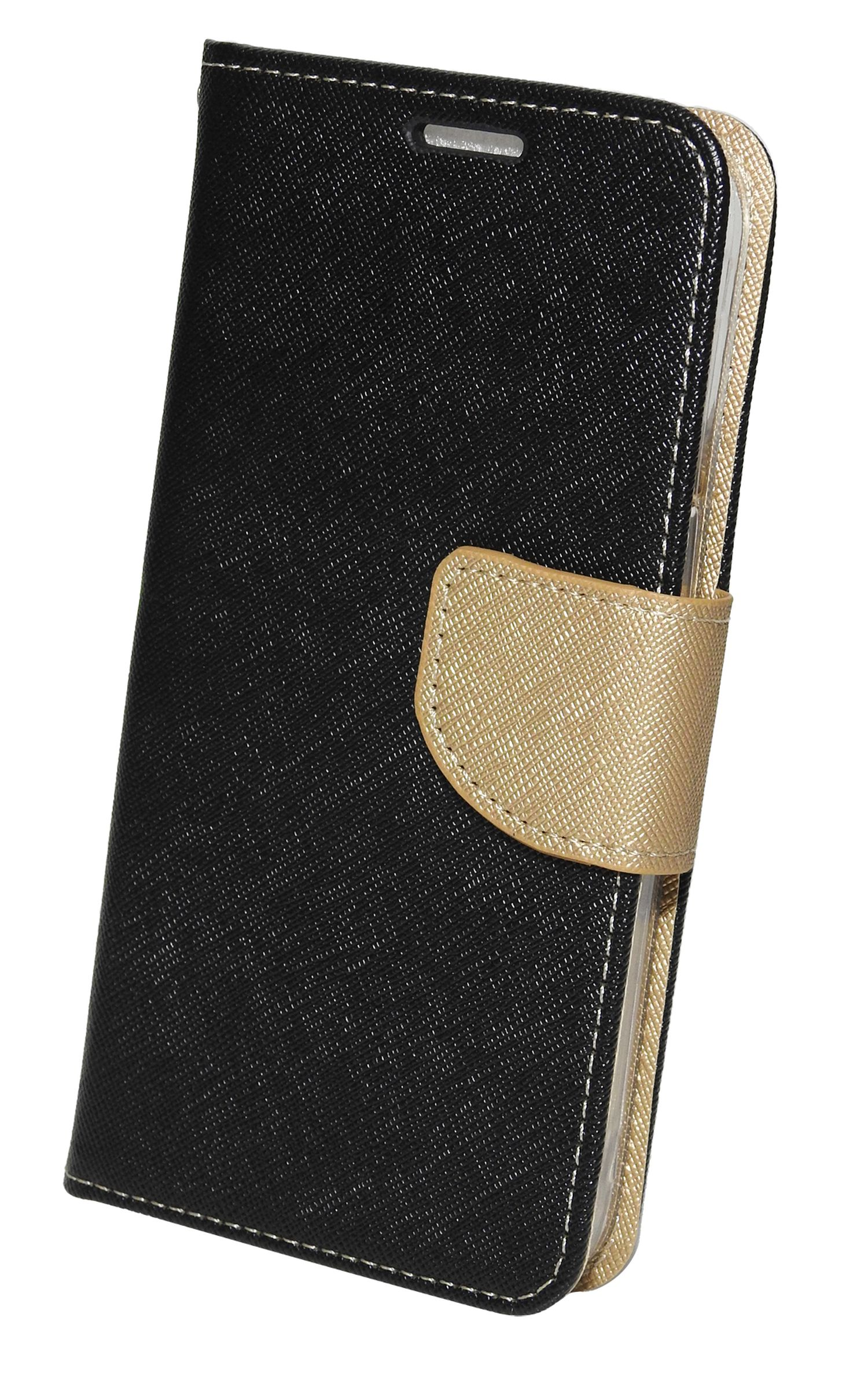 COFI Apple, 14, iPhone Tasche, Buch Schwarz-Gold Bookcover,