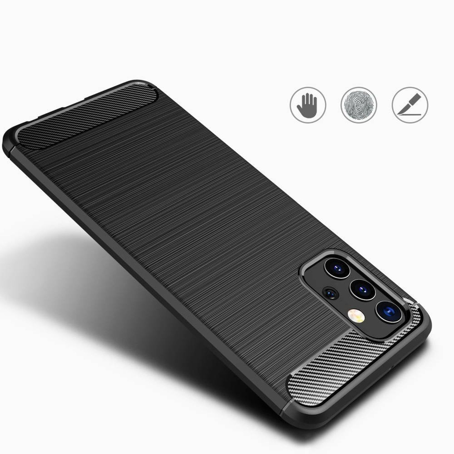 5G, Galaxy Schwarz Silikon Backcover, Samsung, COFI Hülle, M32