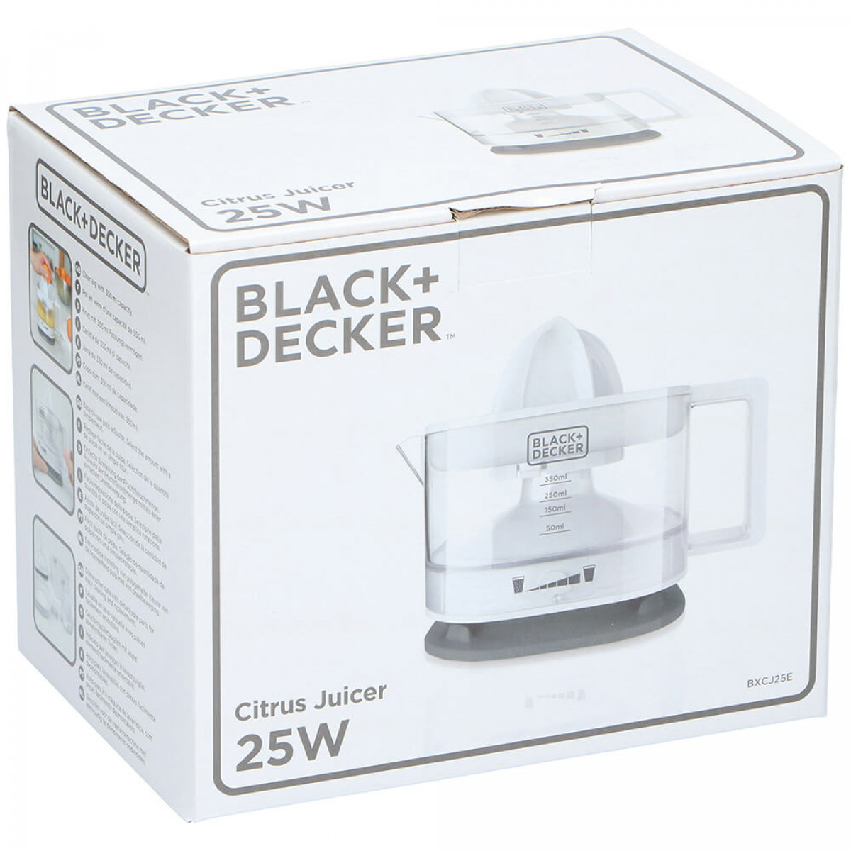 BLACK+DECKER BLACK + Zitruspresse Weiß 0,35L 25 DECKER Weiß Zitruspresse Watt