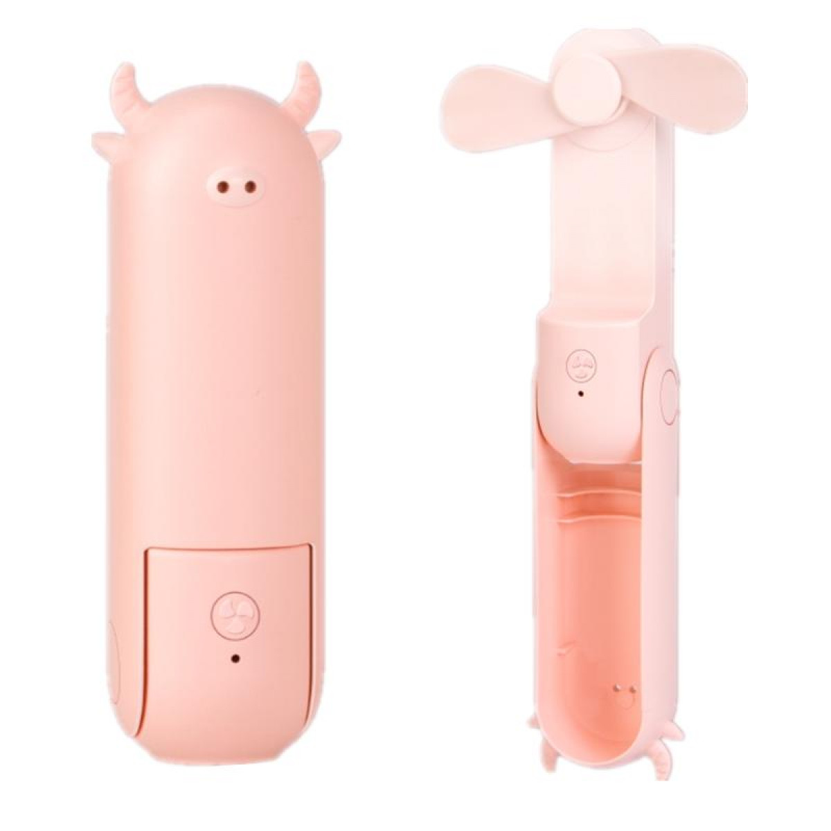 3-te Mini-Ventilator Pink Lüfter INF Tragbarer im Rosa, Kalbsstil, ABS, USB-Aufladung,