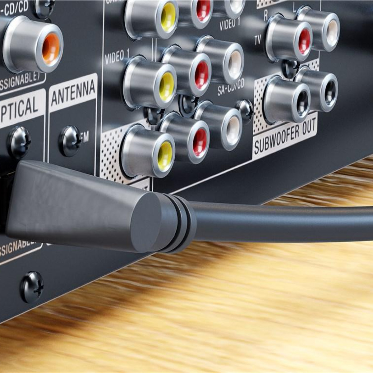 GOOBAY Toslink Kabel abgewinkelt und drehbar, Audio-Lichtleiter-Kabel