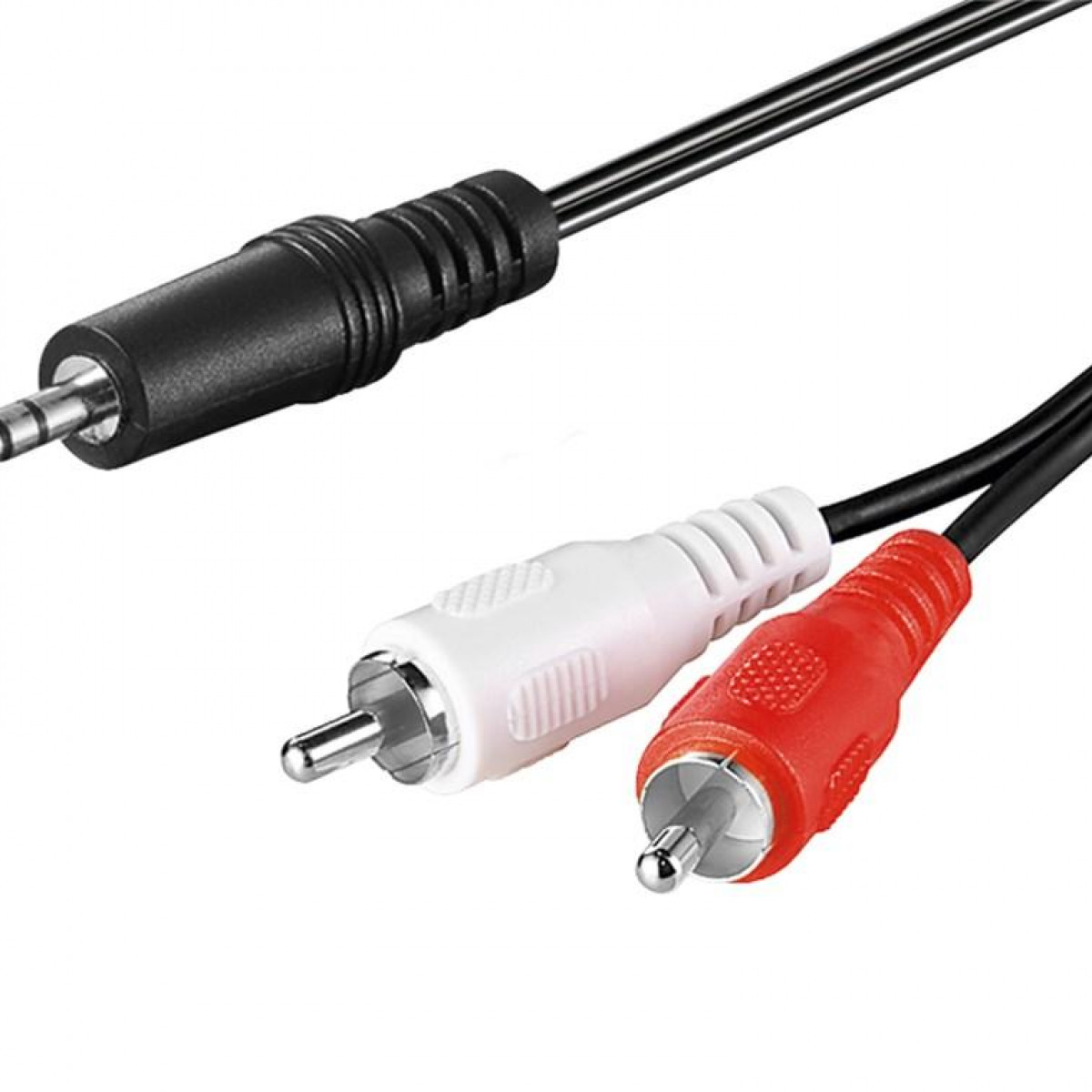 GOOBAY AUX, Audio Cinch-Stecker, CU Adapterkabel Klinke Audio stereo 3,5 zu Adapterkabel mm