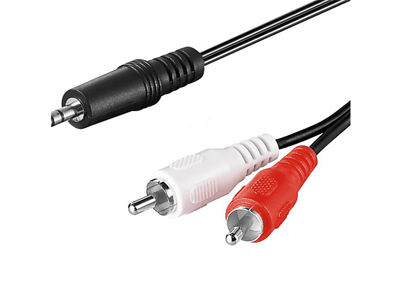 GOOBAY AUX, Audio Cinch-Stecker, CU Adapterkabel Klinke Audio stereo 3,5 zu Adapterkabel mm