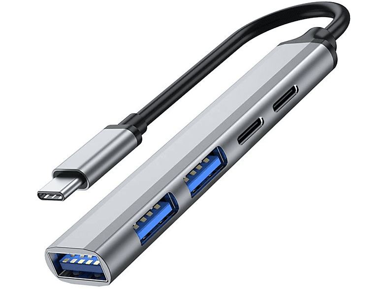 INF 5-in-1-USB-C-Hub mit USB 2.0/3.0 USB-C PD 60W USB-C-Hub