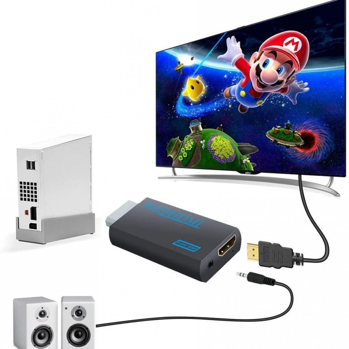 HD Wii 3, mit Adapter, to 720/1080P HDMI Wii Converter INF Adapter zu HDMI HDMI-Adapter