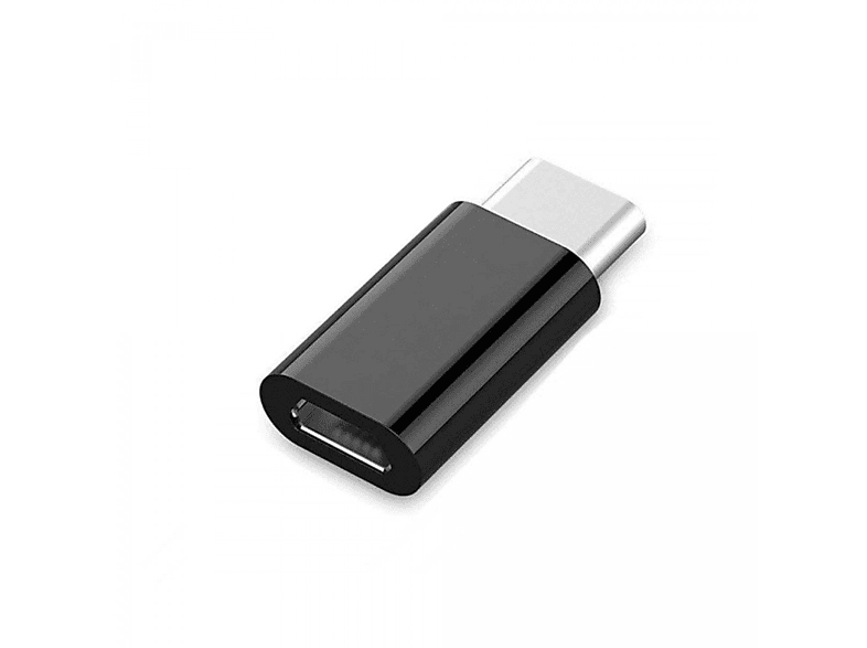INF Micro-USB zu USB-C Adapter schwarz Konverter 