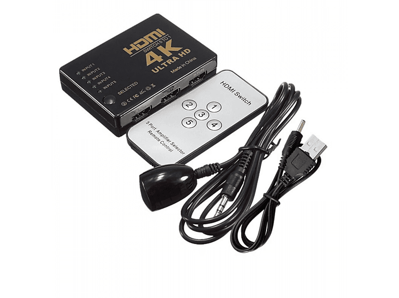 INF HDMI Switch 5x1 mit Fernbedienung HDMI Switch