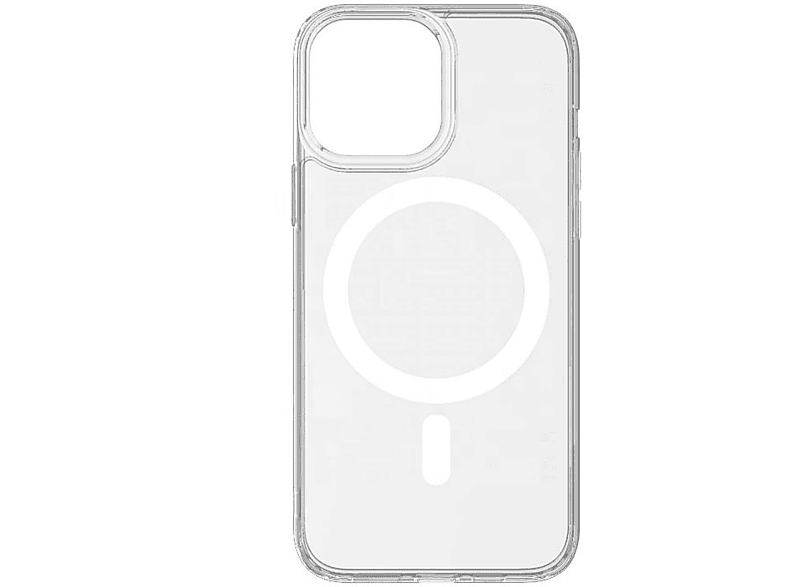 11 mit kompatibel Apple, Handyhülle Backcover, iPhone Ladehalterung Transparent/Weiß Klar/Weiß, iPhone 11, MagSafe INF