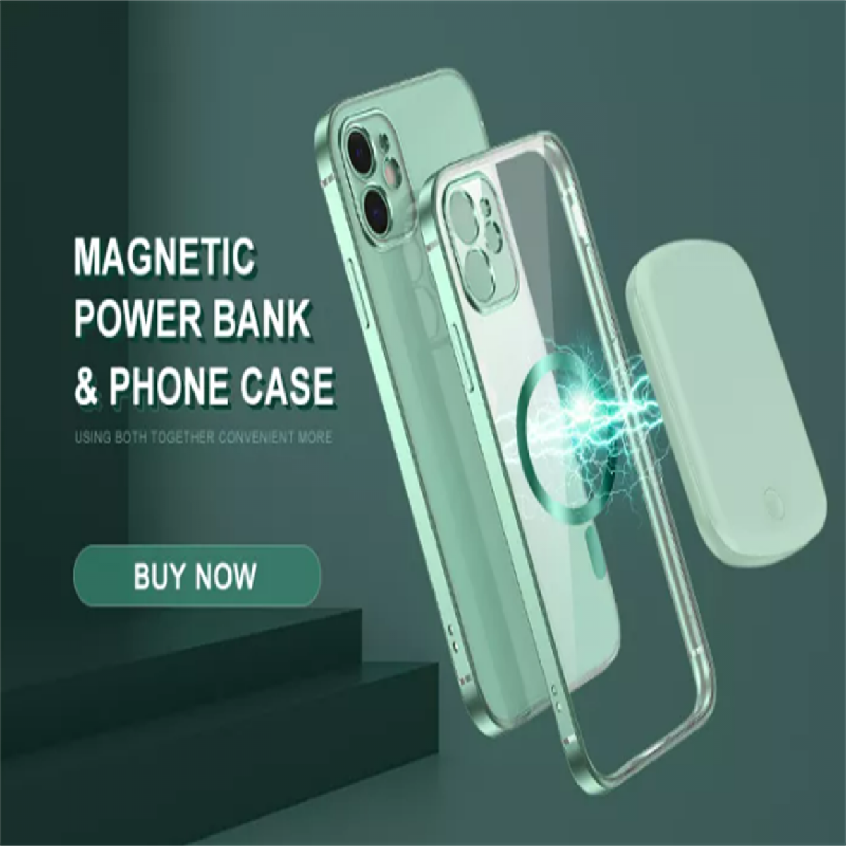 MagSafe INF Apple, Backcover, 13, Ladeunterstützung, Grün / Transparent iPhone Handyhülle