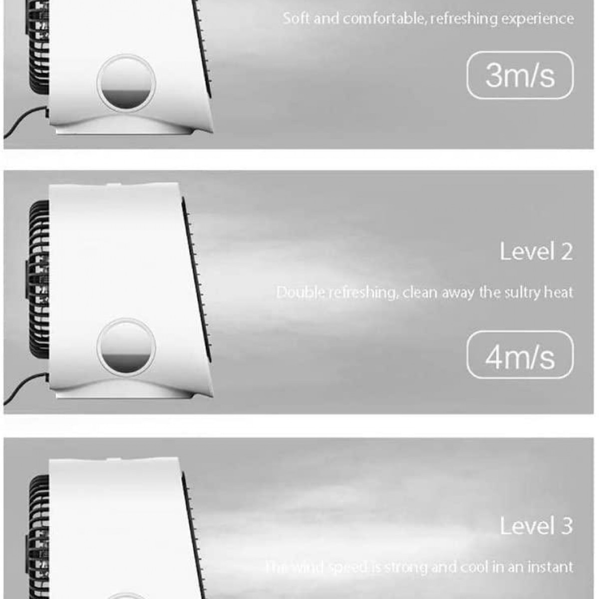 INF Luftkühler 4-in-1-Lüfter / Luftbefeuchter Rosa mit Luftreiniger Rosa / m²) LED Luftkühler 10 (Raumgröße