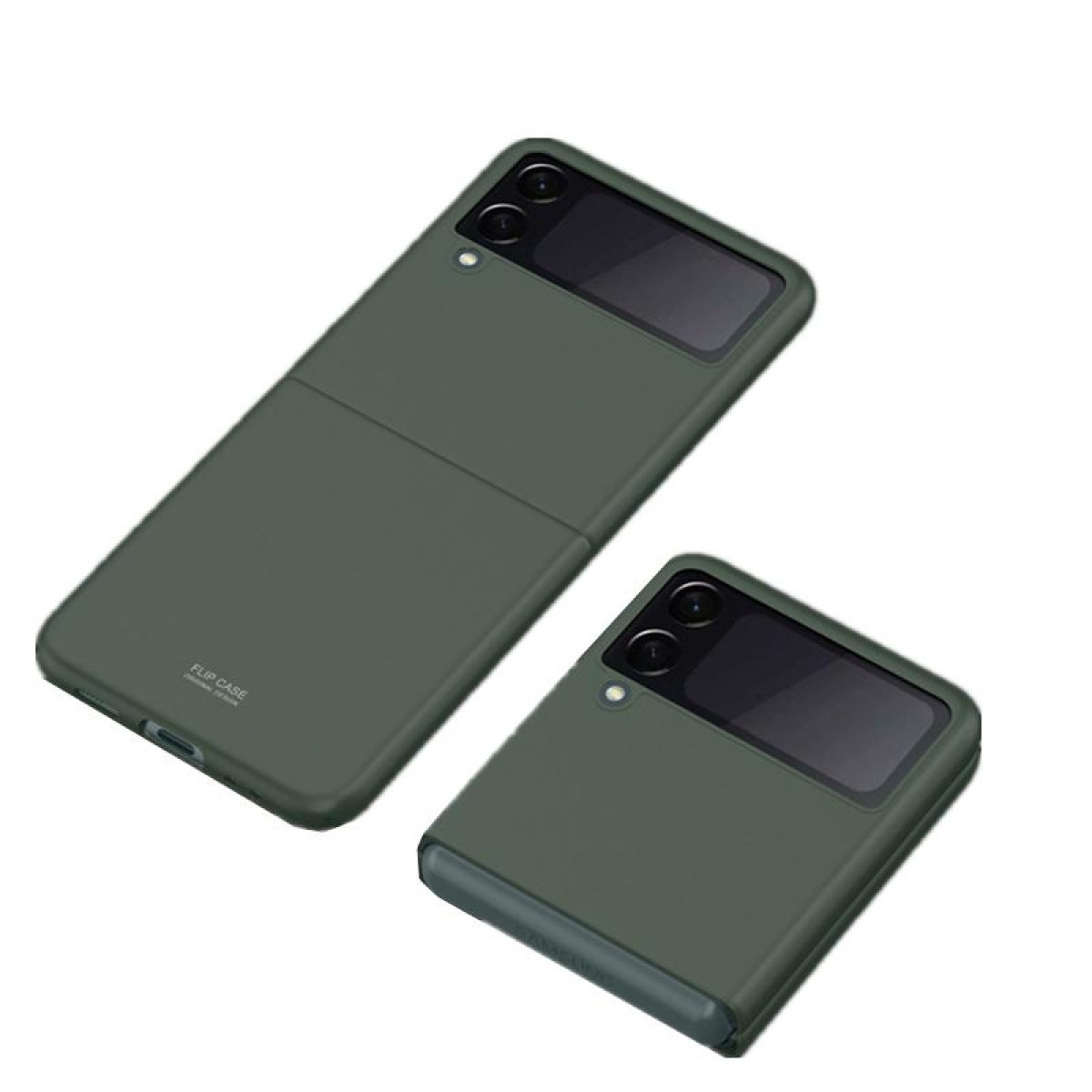INF Auf- und abklappbare Hülle Galaxy grün Z Samsung, Backcover, Z Flip Grün, 3 3, Galaxy für Samsung Flip