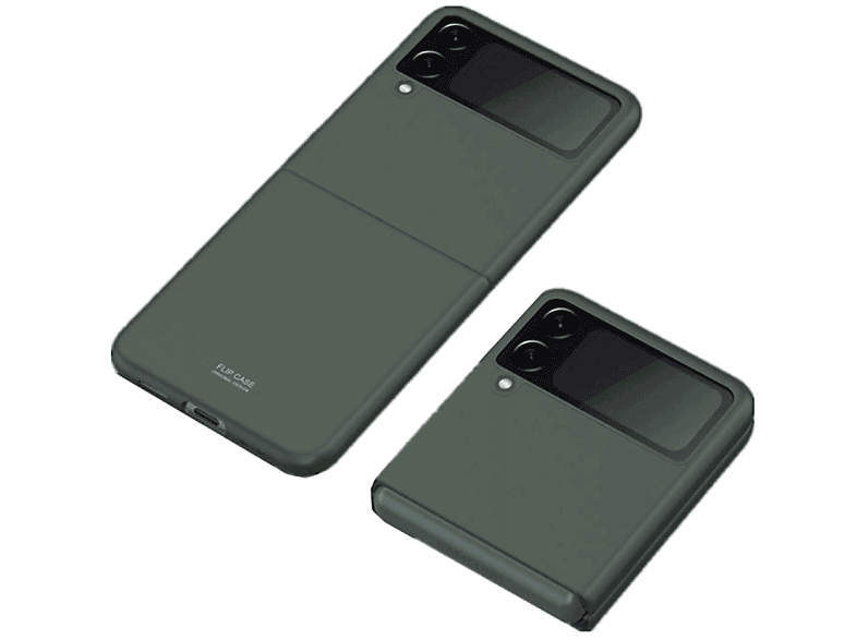 INF Auf- und abklappbare Hülle für Samsung Galaxy Z Flip 3 Grün, Backcover, Samsung, Galaxy Z Flip 3, grün