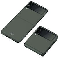 INF Auf- und abklappbare Hülle für Samsung Galaxy Z Flip 3 Grün, Backcover, Samsung, Galaxy Z Flip 3, grün