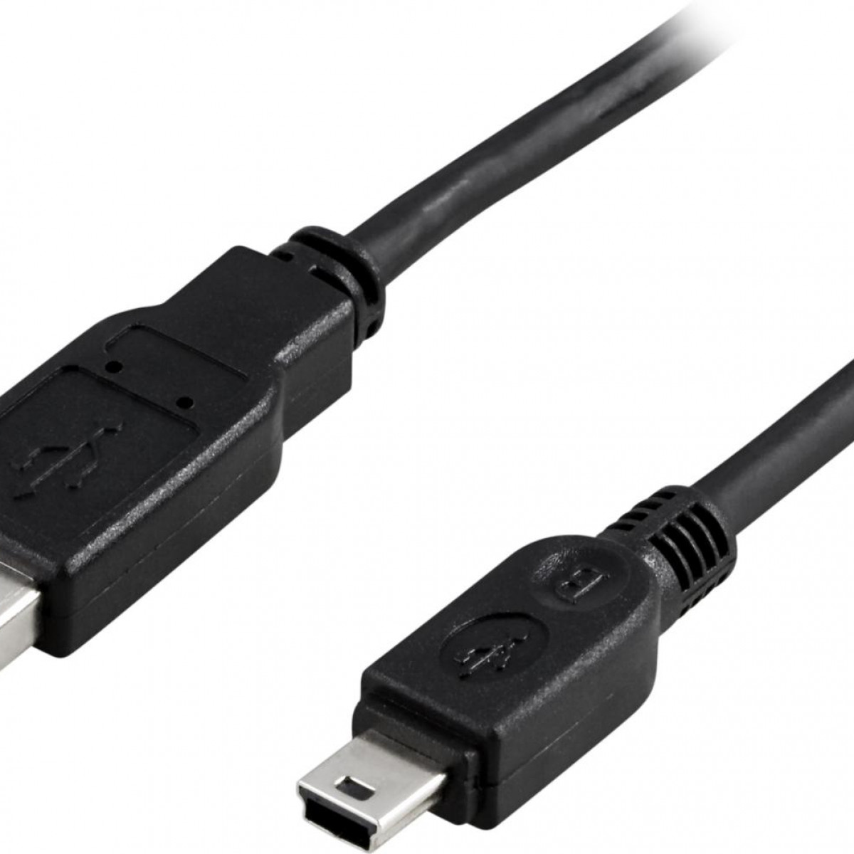 Typ Stecker USB Stecker B 2.0 Kabel 0,5m, DELTACO Mini DELTACO Kabel 2.0 schwarz A - Typ USB